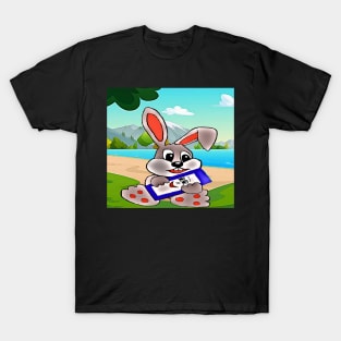 Rabbit with Mobile phone T-Shirt